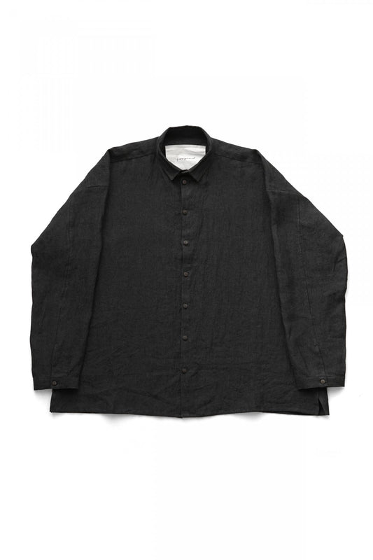 toogood - THE DRAUGHTSMAN SHIRT - LAUNDERED LINEN - CHACOAL