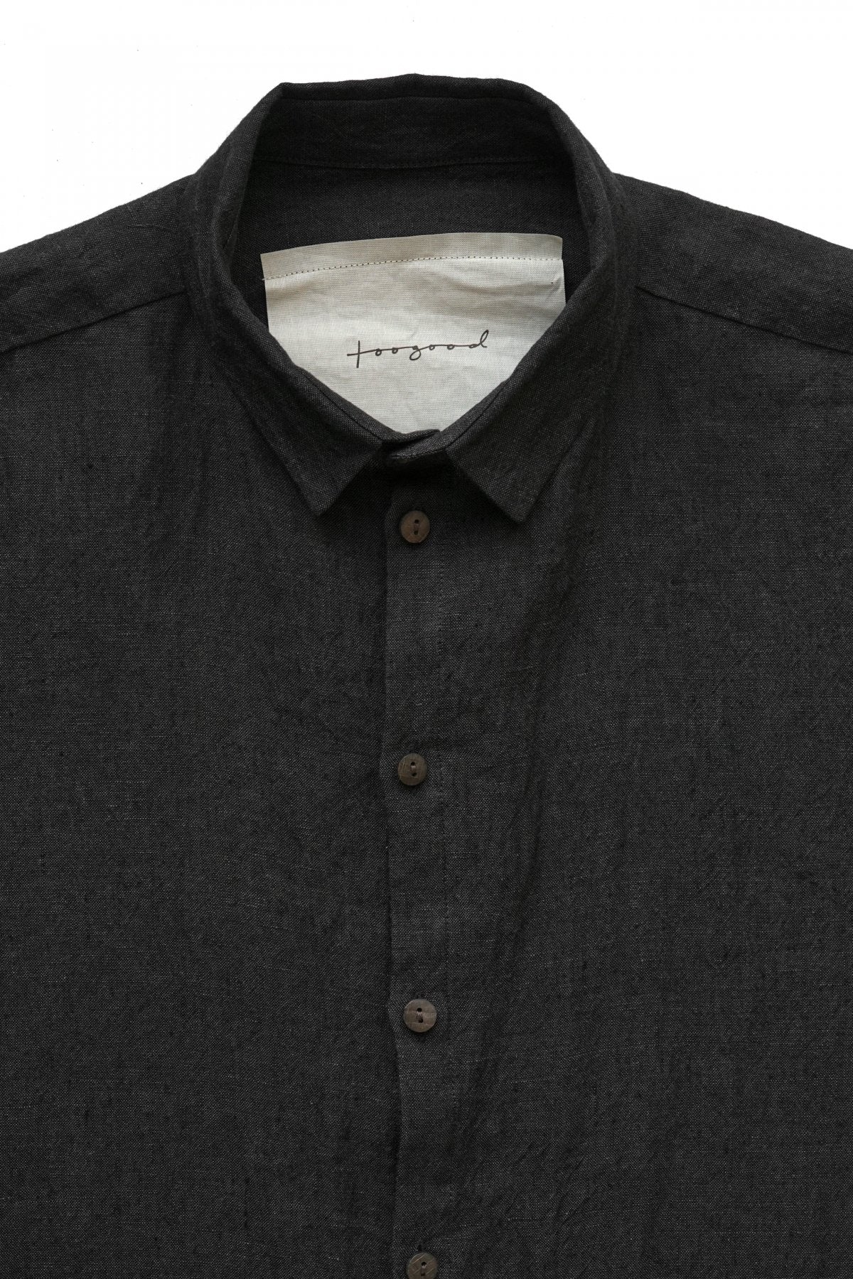 toogood - THE DRAUGHTSMAN SHIRT - LAUNDERED LINEN - CHACOAL