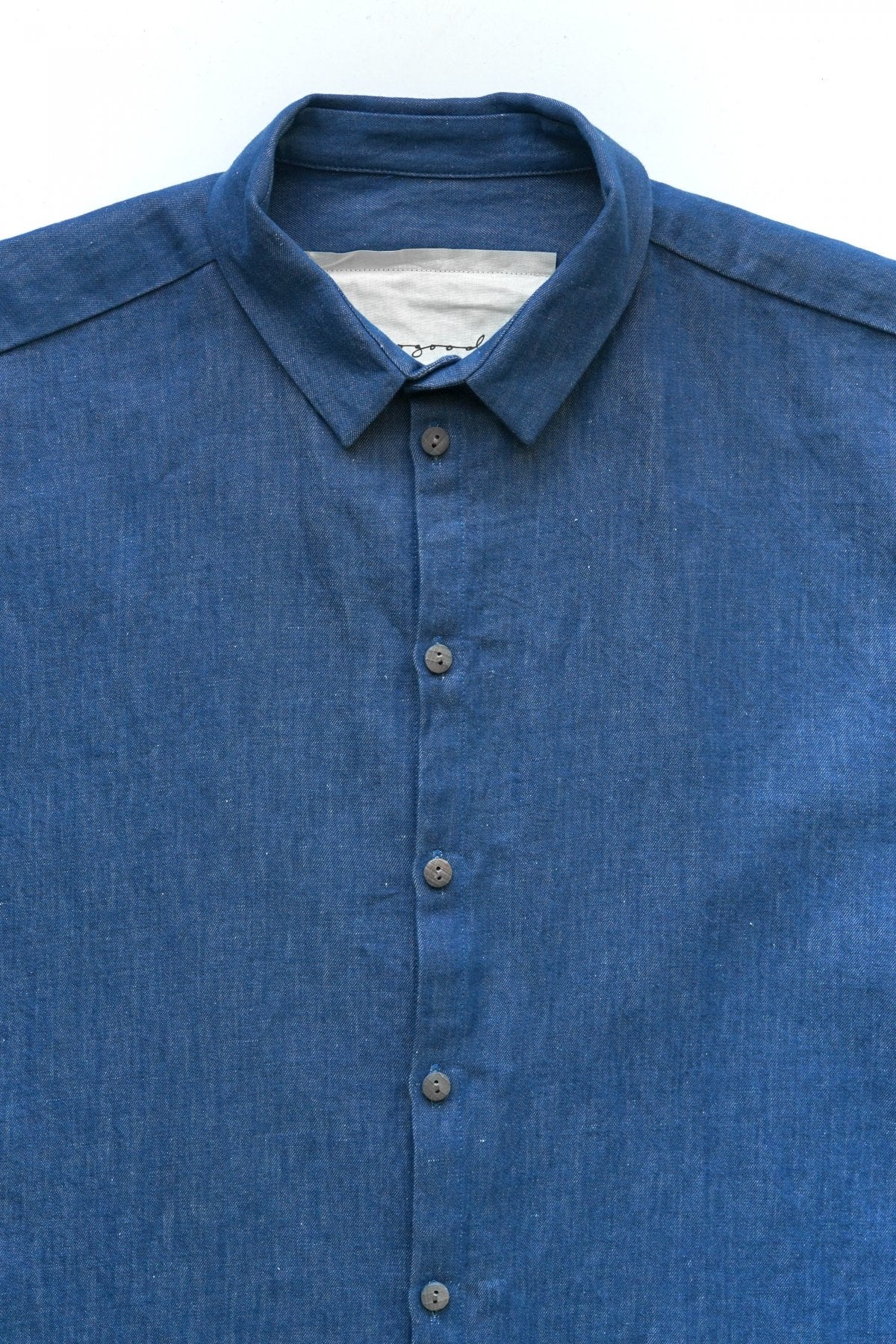 toogood - THE DRAUGHTSMAN SHIRT - LINEN COTTON DRILL - INDIGO