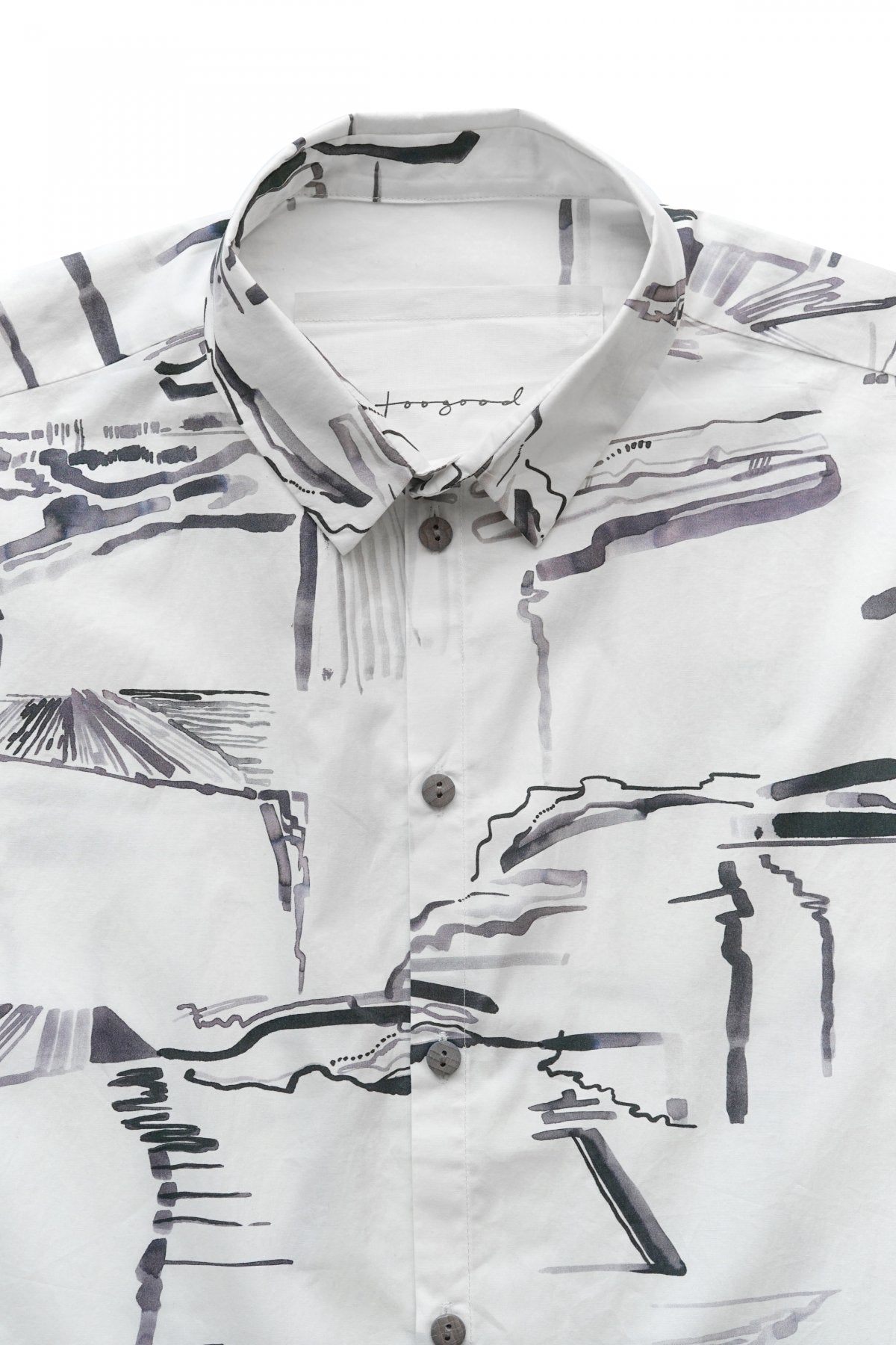 toogood - THE DRAUGHTSMAN SHIRT - PRINTED POPLIN - PLOUGHED FIELDS