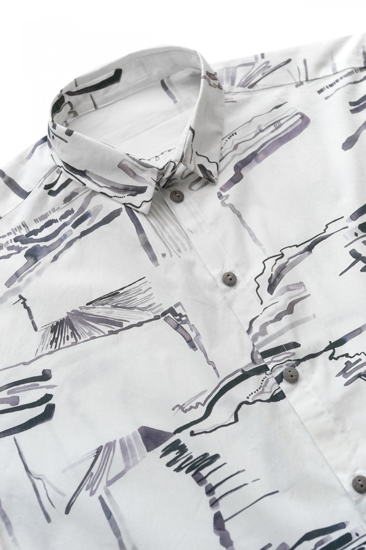 toogood - THE DRAUGHTSMAN SHIRT - PRINTED POPLIN - PLOUGHED FIELDS