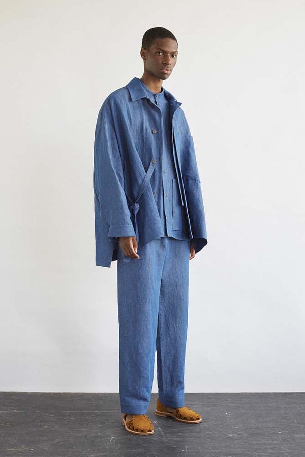 toogood - DRIVER TROUSER - LINEN COTTON DRILL - INDIGO