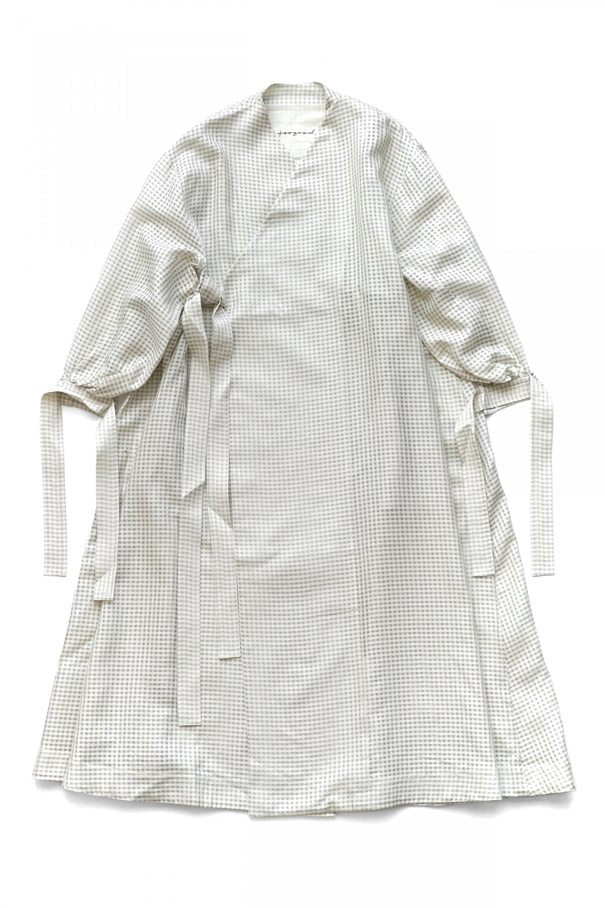 toogood for woman - THE PHILOSOPHER COAT - GINGHAM - STONE