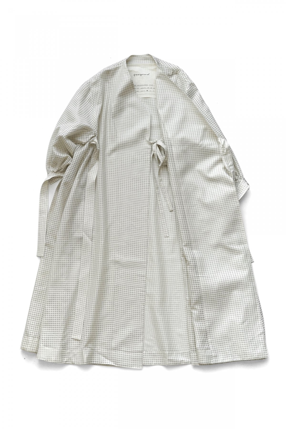 toogood for woman - THE PHILOSOPHER COAT - GINGHAM - STONE