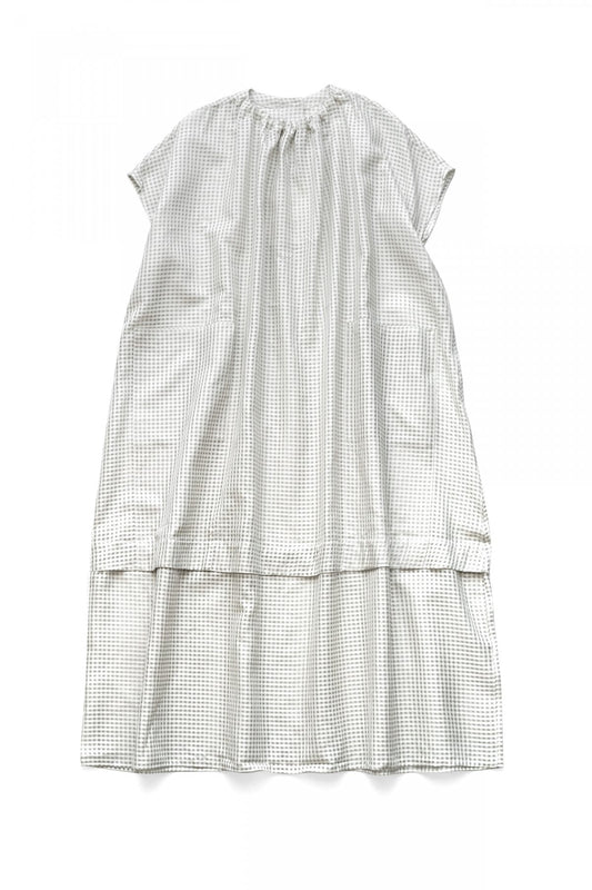 toogood for woman - THE POET DRESS - GINGHAM - STONE