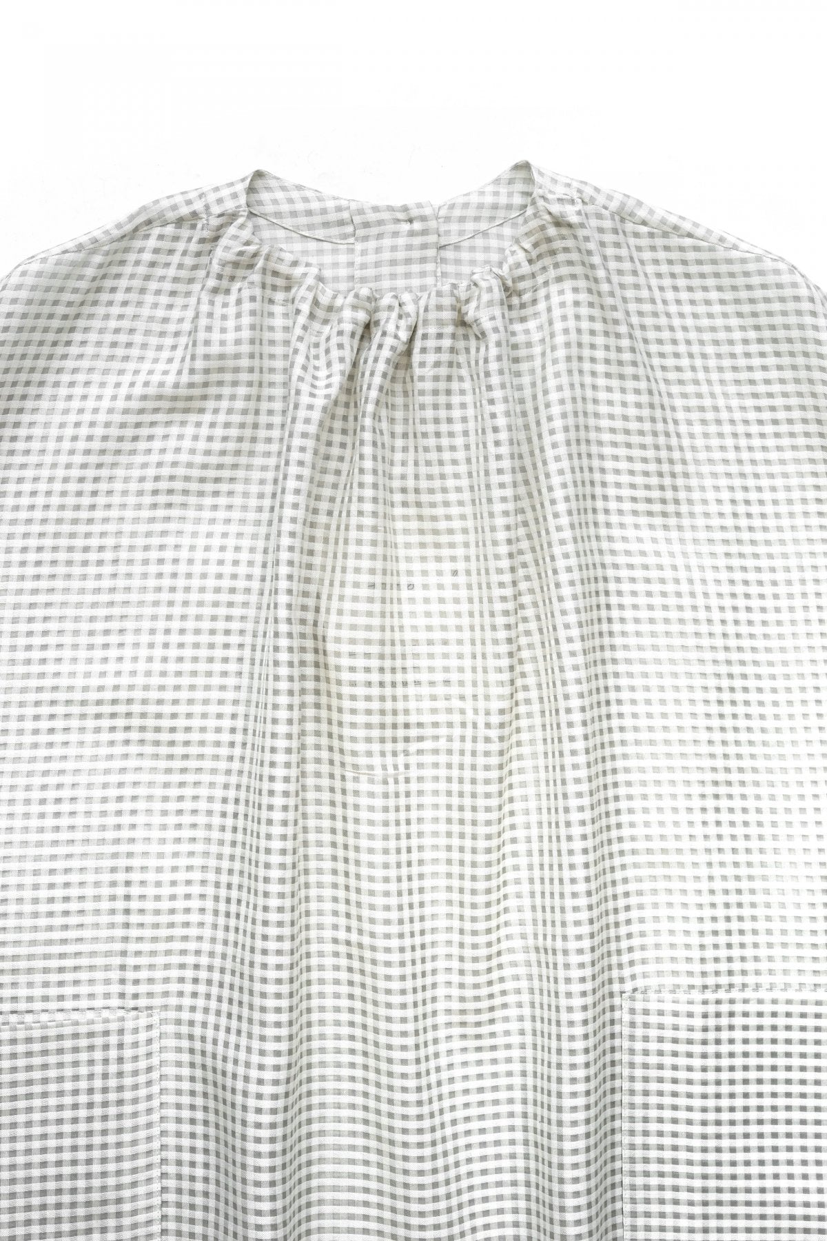 toogood for woman - THE POET DRESS - GINGHAM - STONE