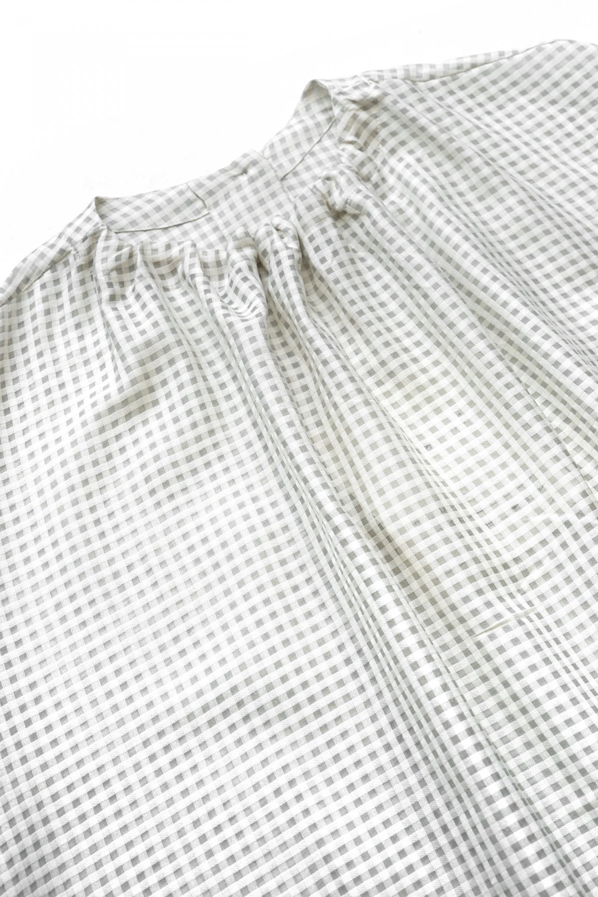 toogood for woman - THE POET DRESS - GINGHAM - STONE