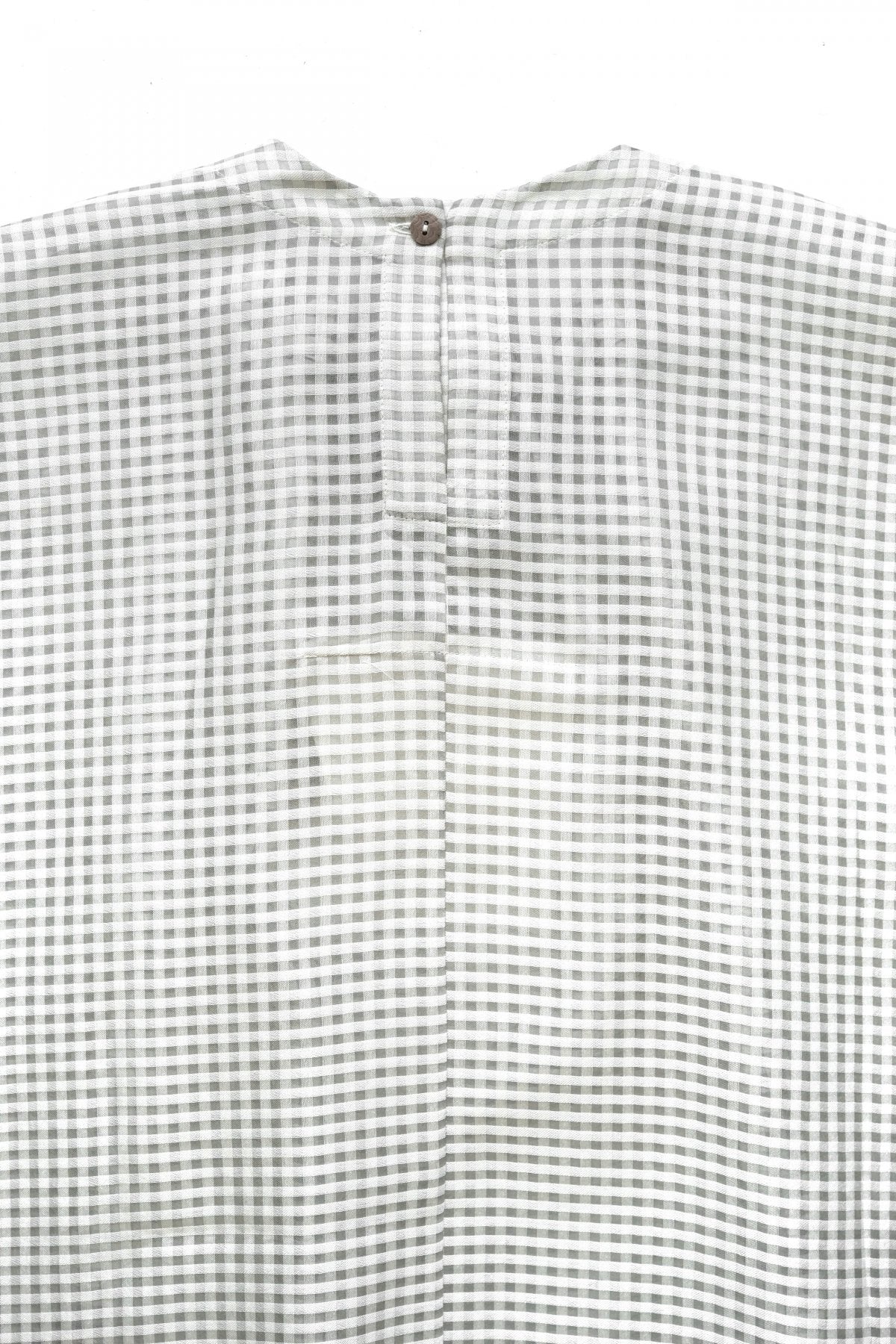 toogood for woman - THE POET DRESS - GINGHAM - STONE