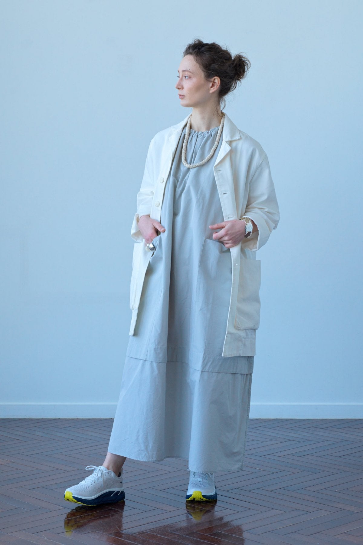 toogood for woman - THE POET DRESS - WASHED COTTON SILK - CELADON