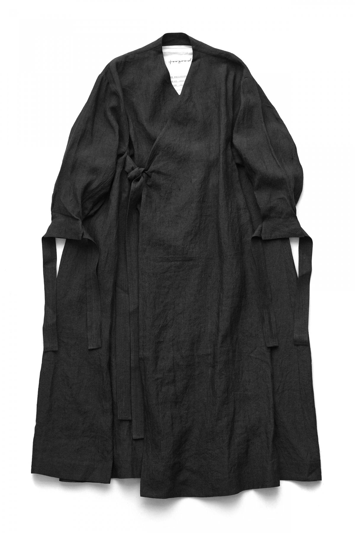 toogood for woman - THE PHILOSOPHER COAT - LAUNDERED LINEN - CHACOAL