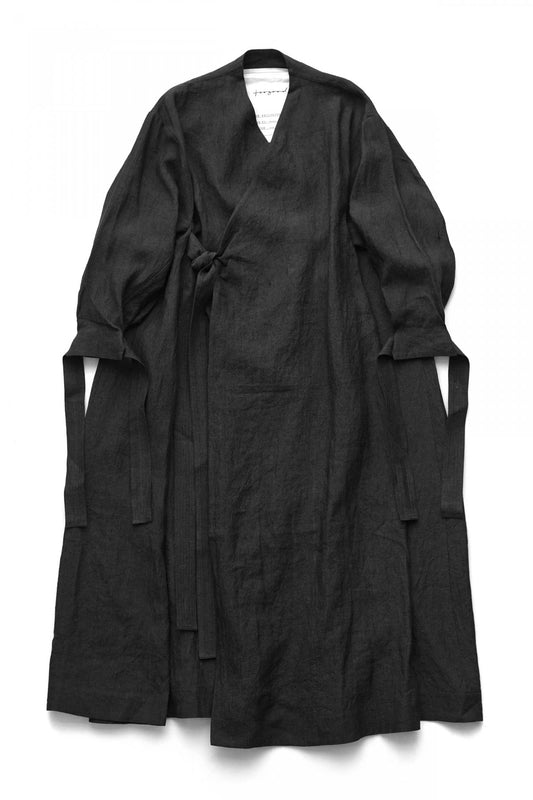 toogood for woman - THE PHILOSOPHER COAT - LAUNDERED LINEN - CHACOAL