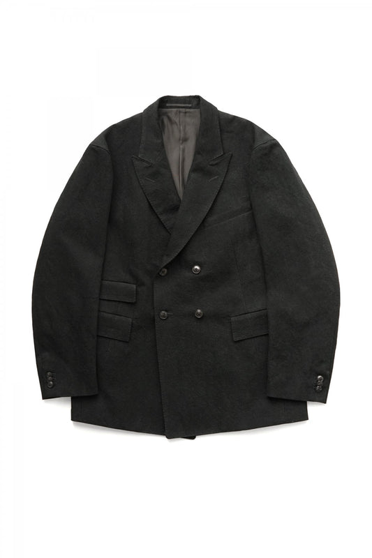 OLD JOE - DOUBLE-BREASTED SWING JACKET - BLACK CANVAS