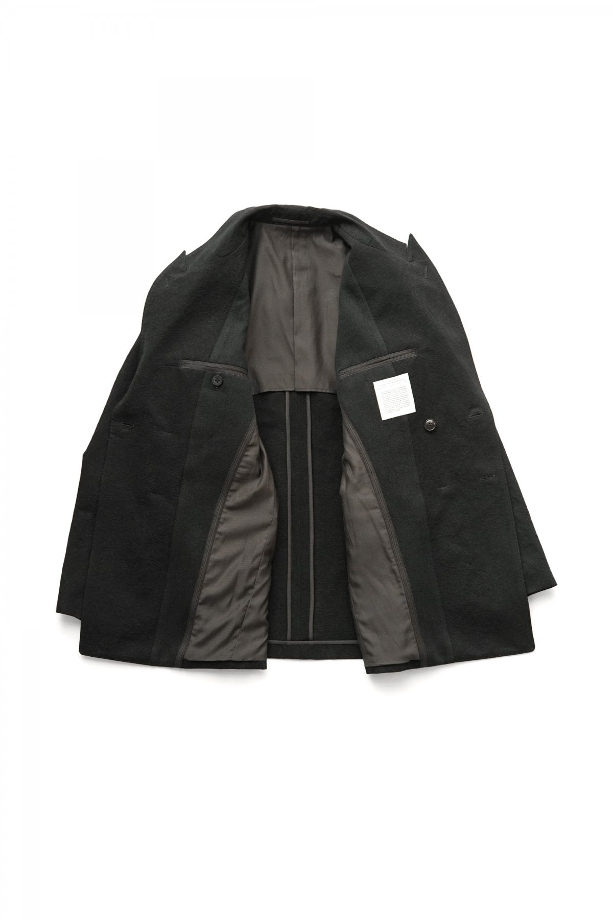 OLD JOE - DOUBLE-BREASTED SWING JACKET - BLACK CANVAS