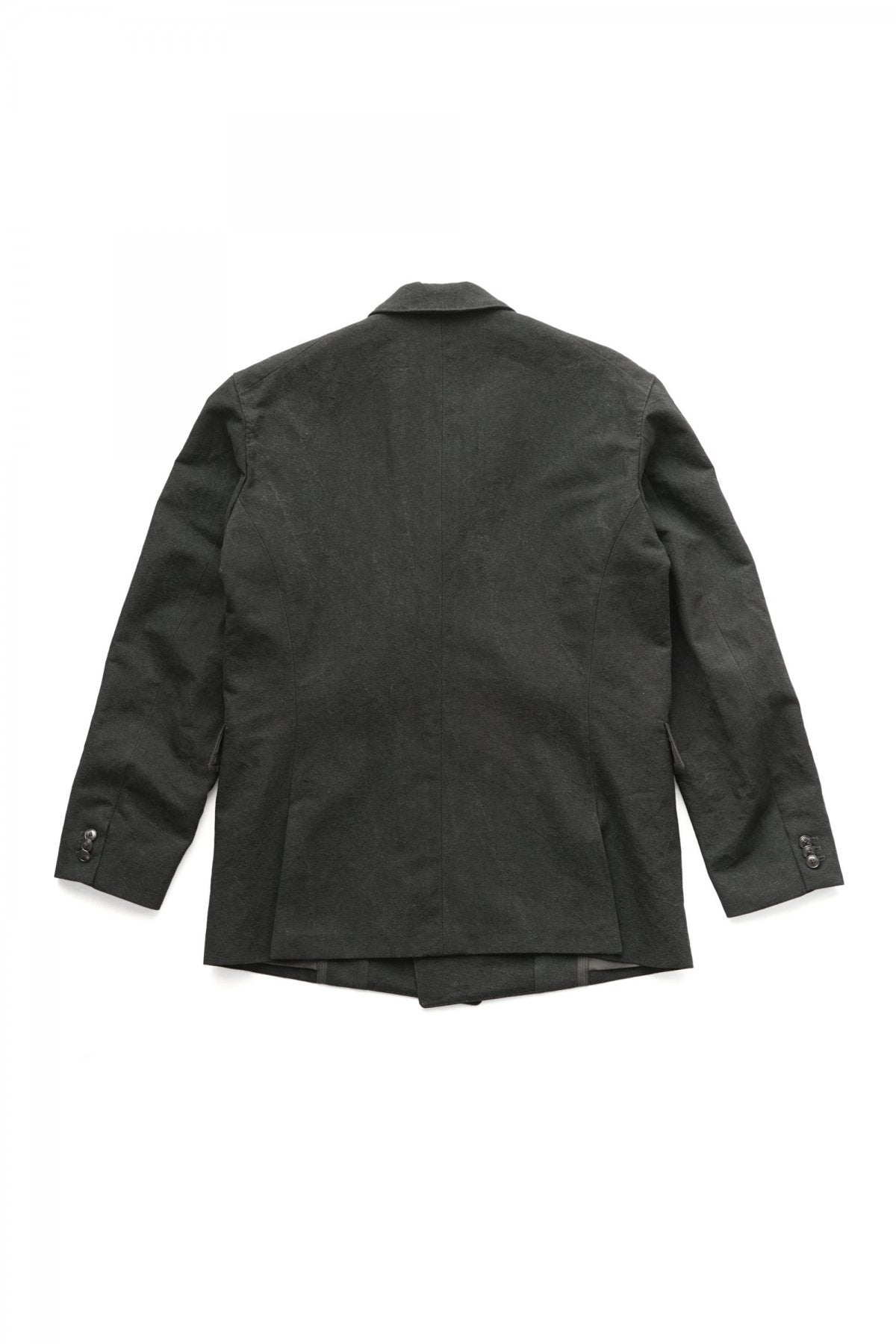 OLD JOE - DOUBLE-BREASTED SWING JACKET - BLACK CANVAS