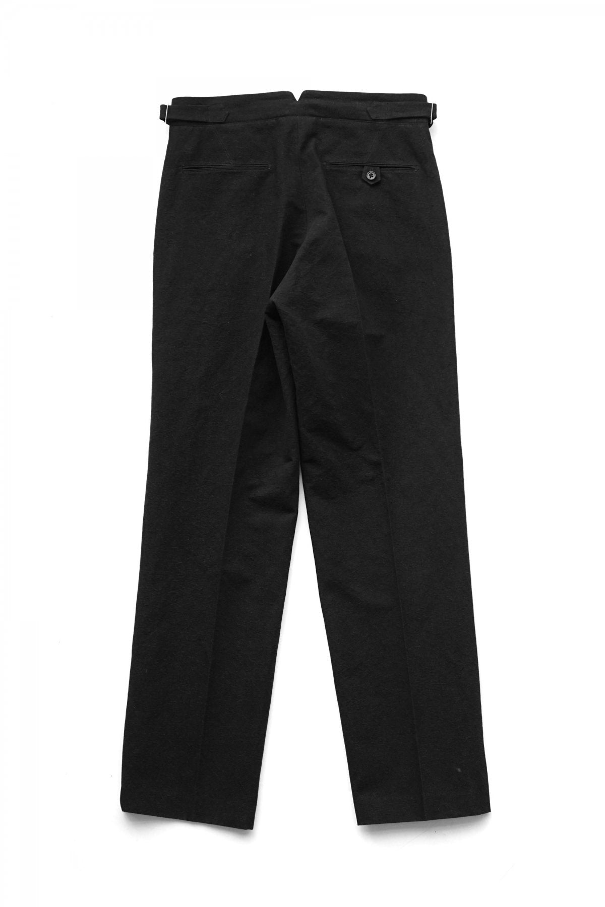 OLD JOE ★★★ - EXCLUSIVE DOUBLE-PLEATED SMARTY TROUSER - BLACK CANVAS