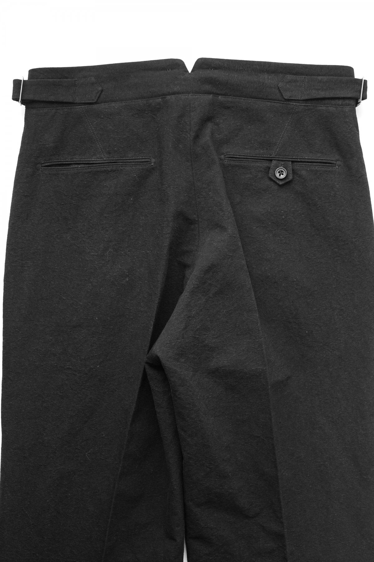 OLD JOE ★★★ - EXCLUSIVE DOUBLE-PLEATED SMARTY TROUSER - BLACK CANVAS