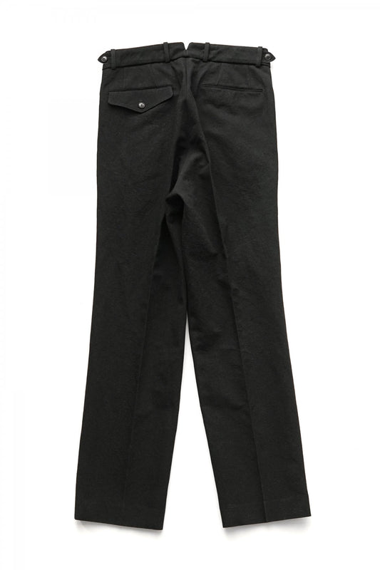 OLD JOE - DOUBLE-PLEATED DRAPE TROUSER - BLACK CANVAS