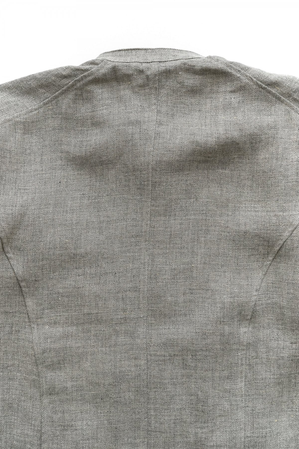 OLD JOE - STAND COLLAR MECHANIC JACKET - HERRINGBONE LINEN