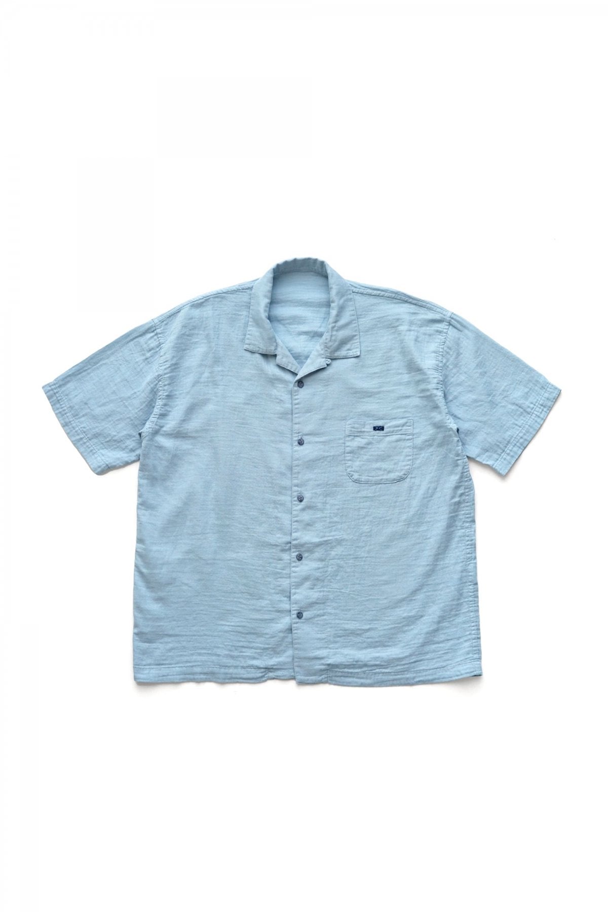 Porter Classic - GAUZE SHORT SLEEVE SHIRT - BLUE