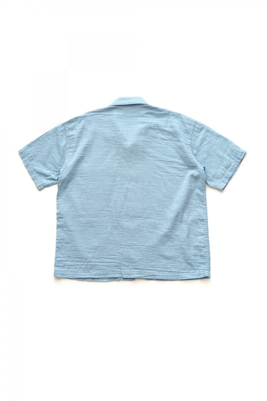 Porter Classic - GAUZE SHORT SLEEVE SHIRT - BLUE