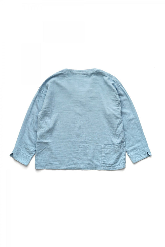 Porter Classic - GAUZE V-NECK SHIRT - BLUE