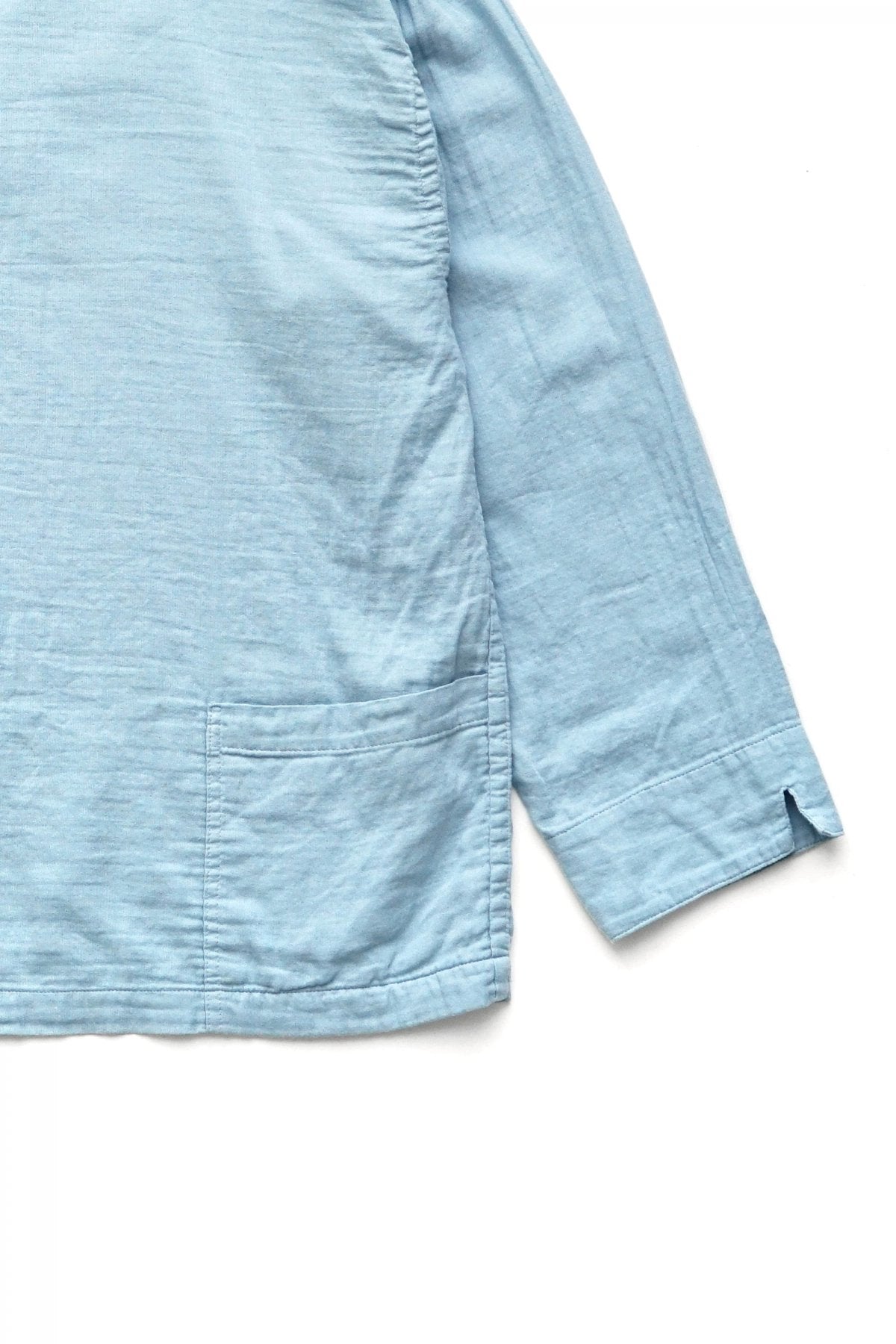 Porter Classic - GAUZE V-NECK SHIRT - BLUE