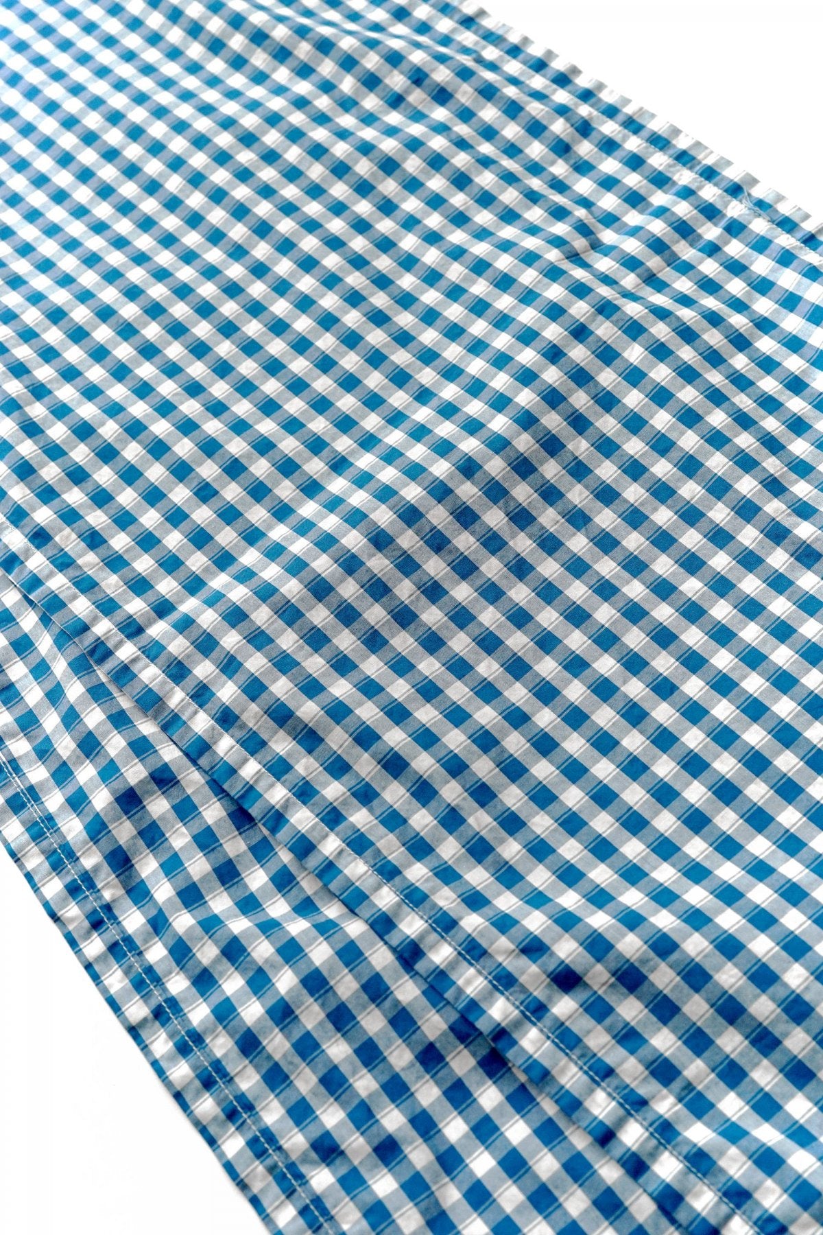 Porter Classic - GINGHAM CHECK STOLE - BLUE