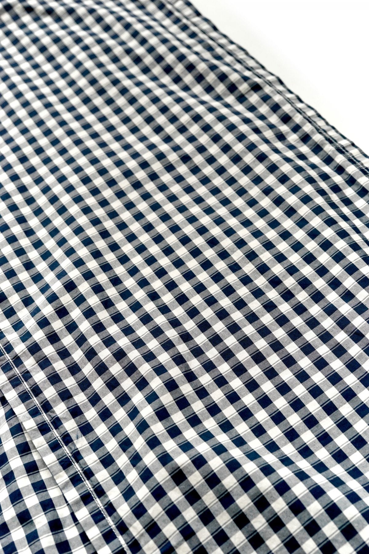 Porter Classic - GINGHAM CHECK STOLE - NAVY