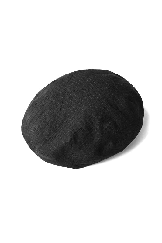 Porter Classic - SASHIKO STRETCH BERET - BLACK