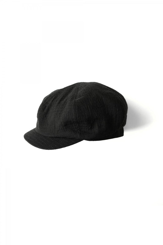 Porter Classic - SASHIKO STRETCH MARINE CAP - BLACK