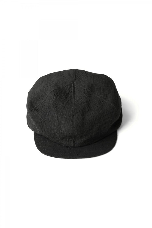 Porter Classic - SASHIKO STRETCH MARINE CAP - BLACK