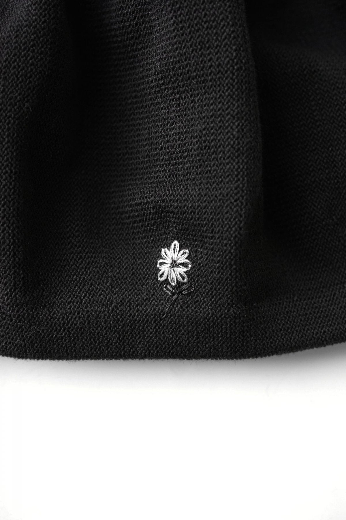 Porter Classic - H/W KNIT BERET "FLOWER" - BLACK