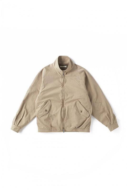 OLD JOE - ZIP-FRONT DRIVERS JACKET - DRAWING - SAND