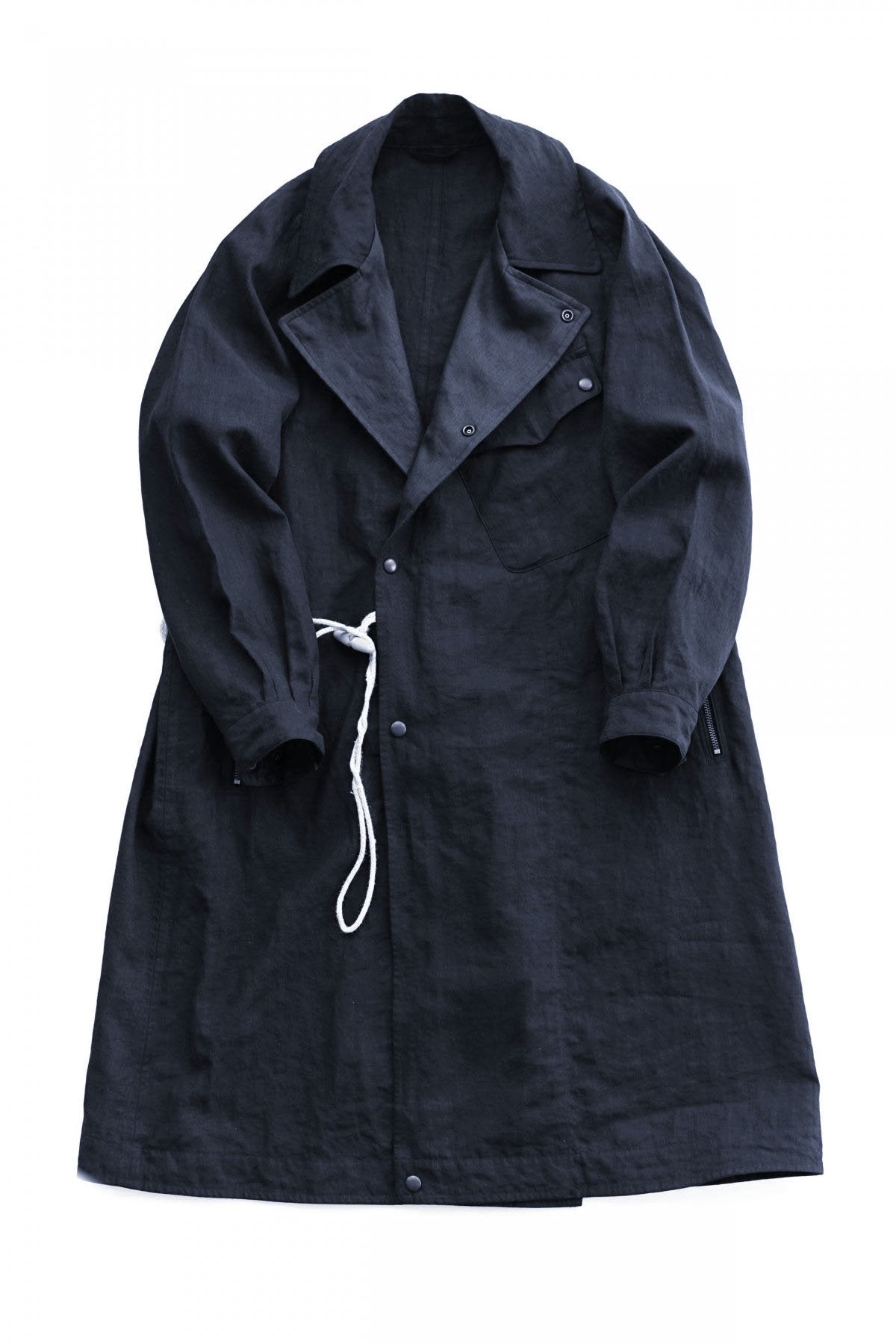 Nigel Cabourn - MOTORCYCLE COAT - LINEN - NAVY