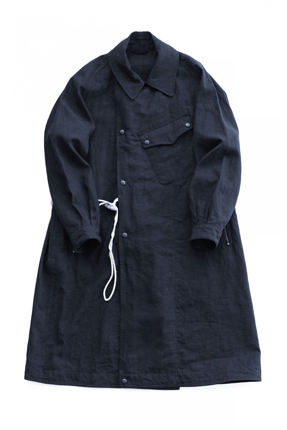 Nigel Cabourn - MOTORCYCLE COAT - LINEN - NAVY