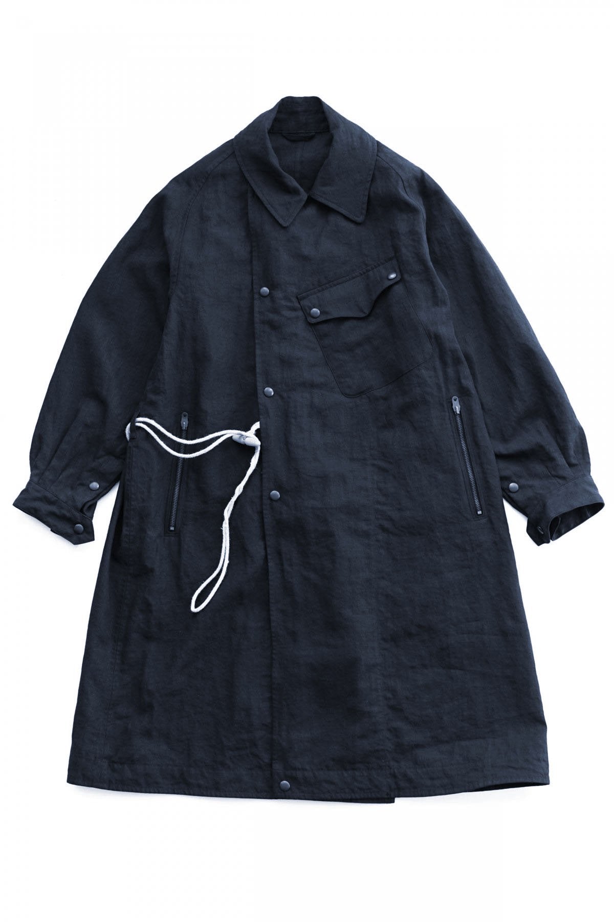 Nigel Cabourn - MOTORCYCLE COAT - LINEN - NAVY