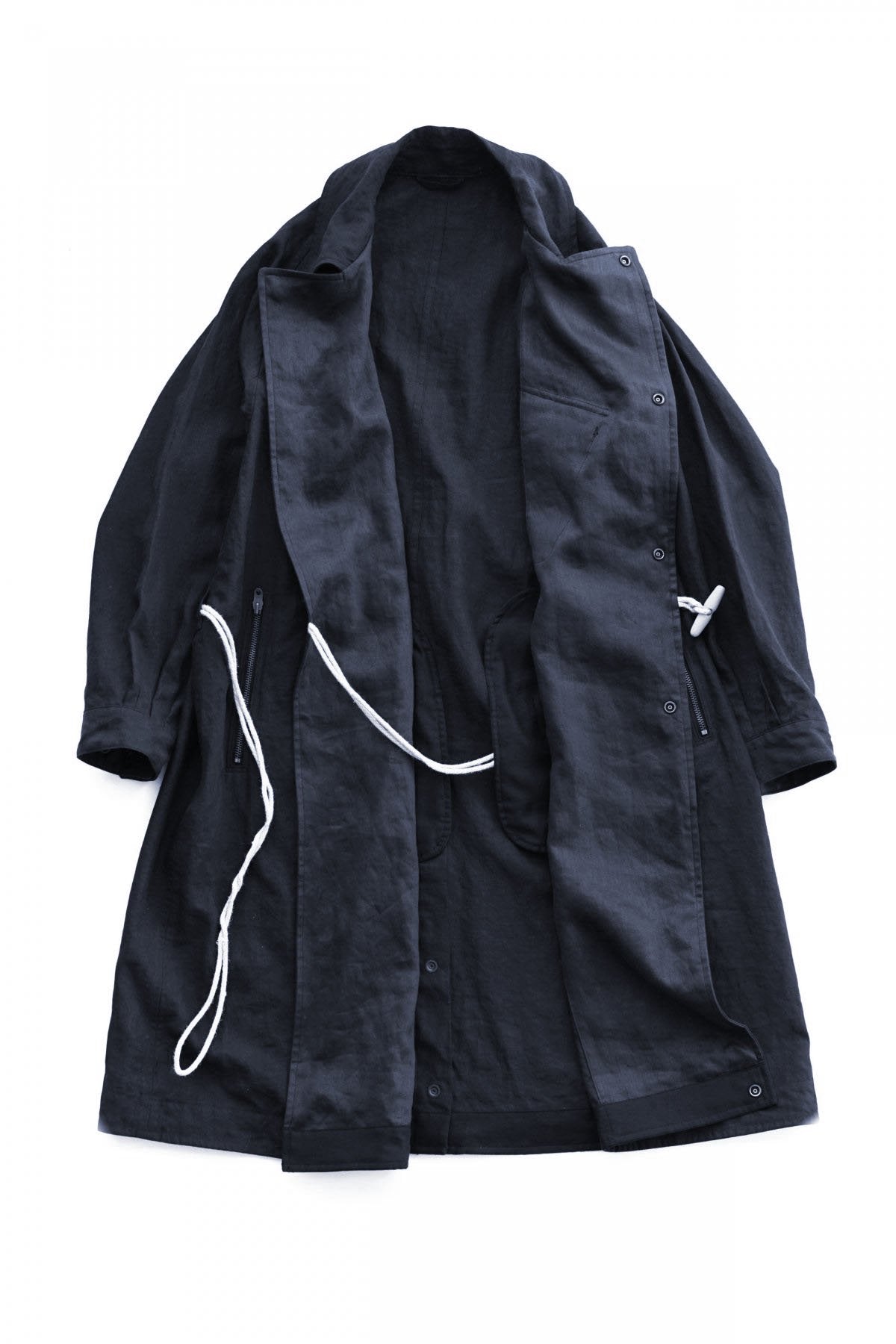 Nigel Cabourn - MOTORCYCLE COAT - LINEN - NAVY