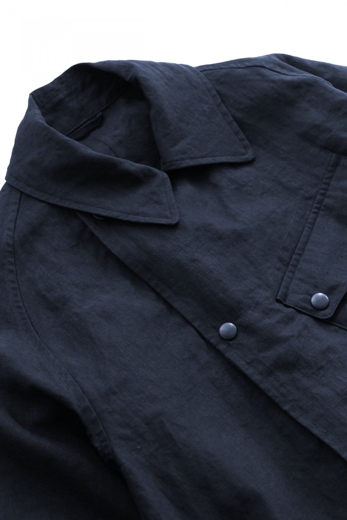 Nigel Cabourn - MOTORCYCLE COAT - LINEN - NAVY