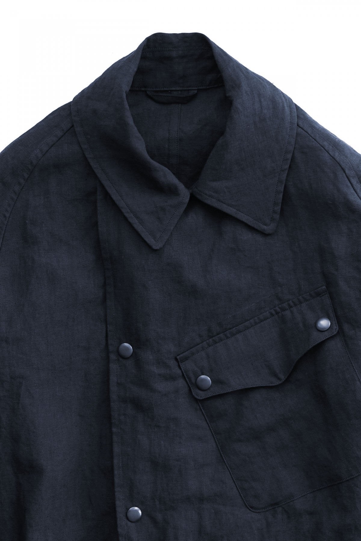 Nigel Cabourn - MOTORCYCLE COAT - LINEN - NAVY