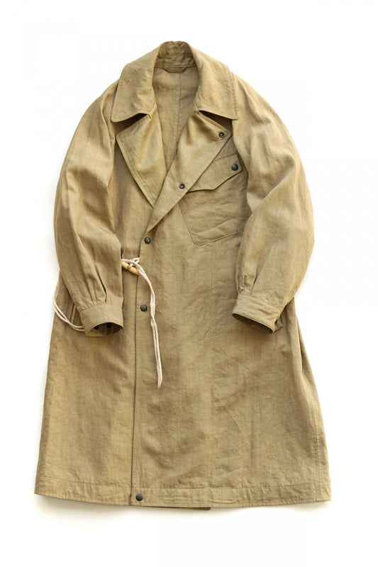 Nigel Cabourn - MOTORCYCLE COAT - LINEN - KHAKI