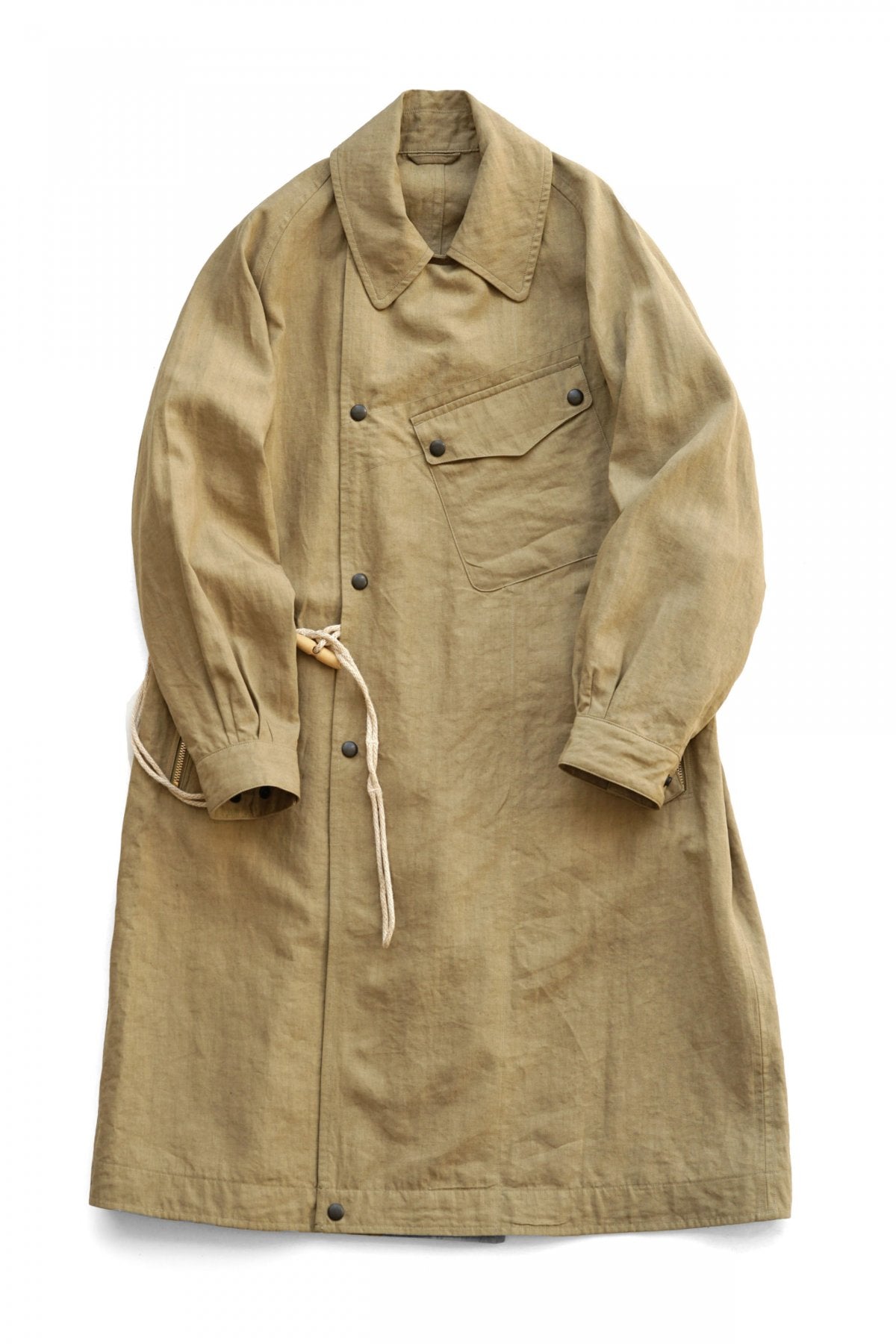 Nigel Cabourn - MOTORCYCLE COAT - LINEN - KHAKI