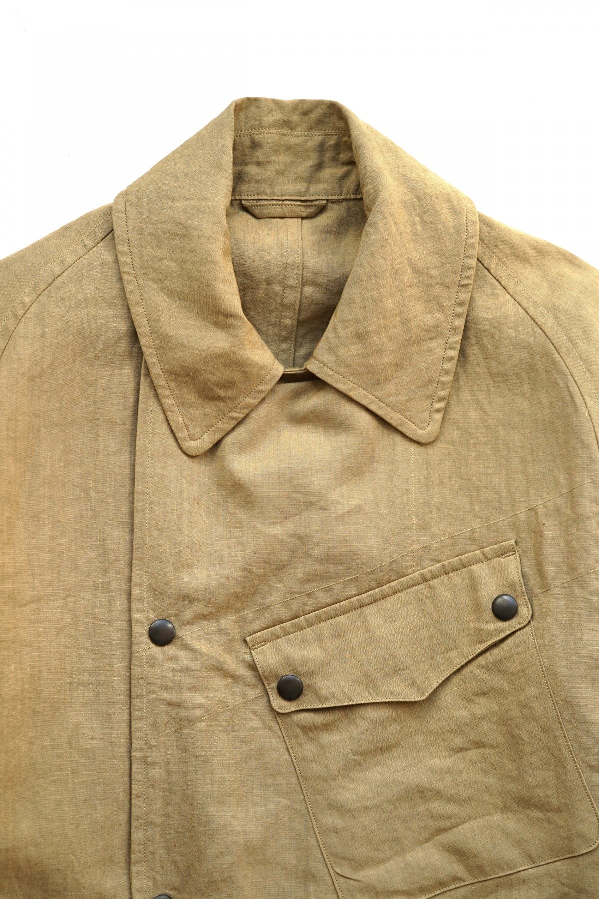 Nigel Cabourn - MOTORCYCLE COAT - LINEN - KHAKI