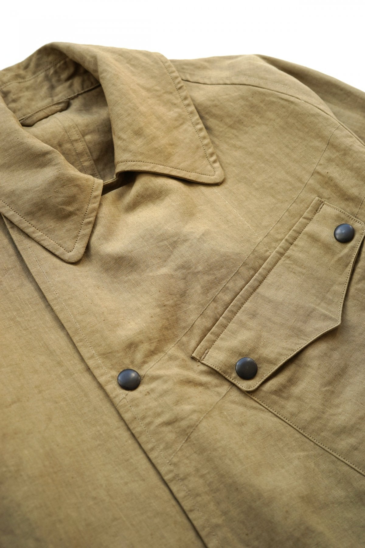 Nigel Cabourn - MOTORCYCLE COAT - LINEN - KHAKI