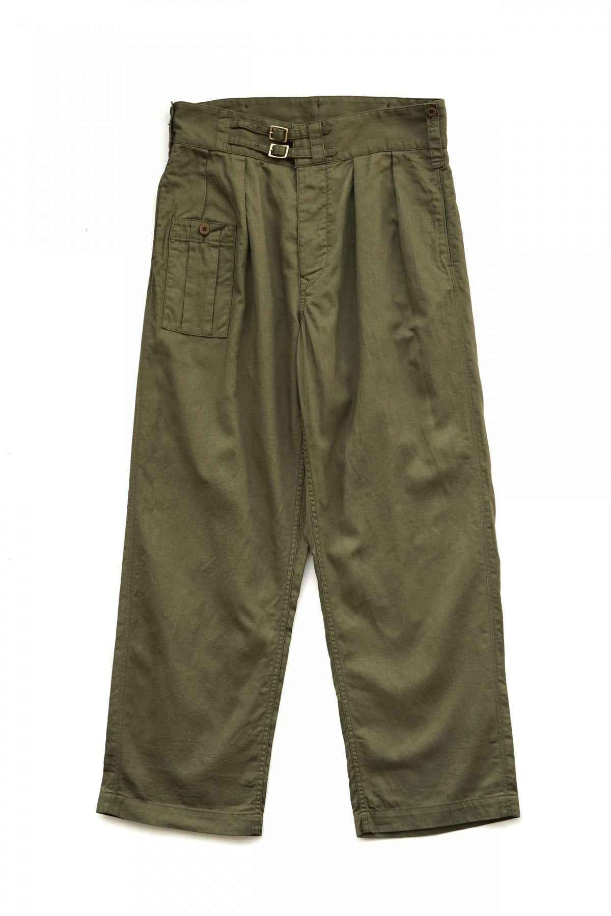 Nigel Cabourn - 40s BRITISH ARMY GURKHA PANT - C/L DENIM - OLIVE