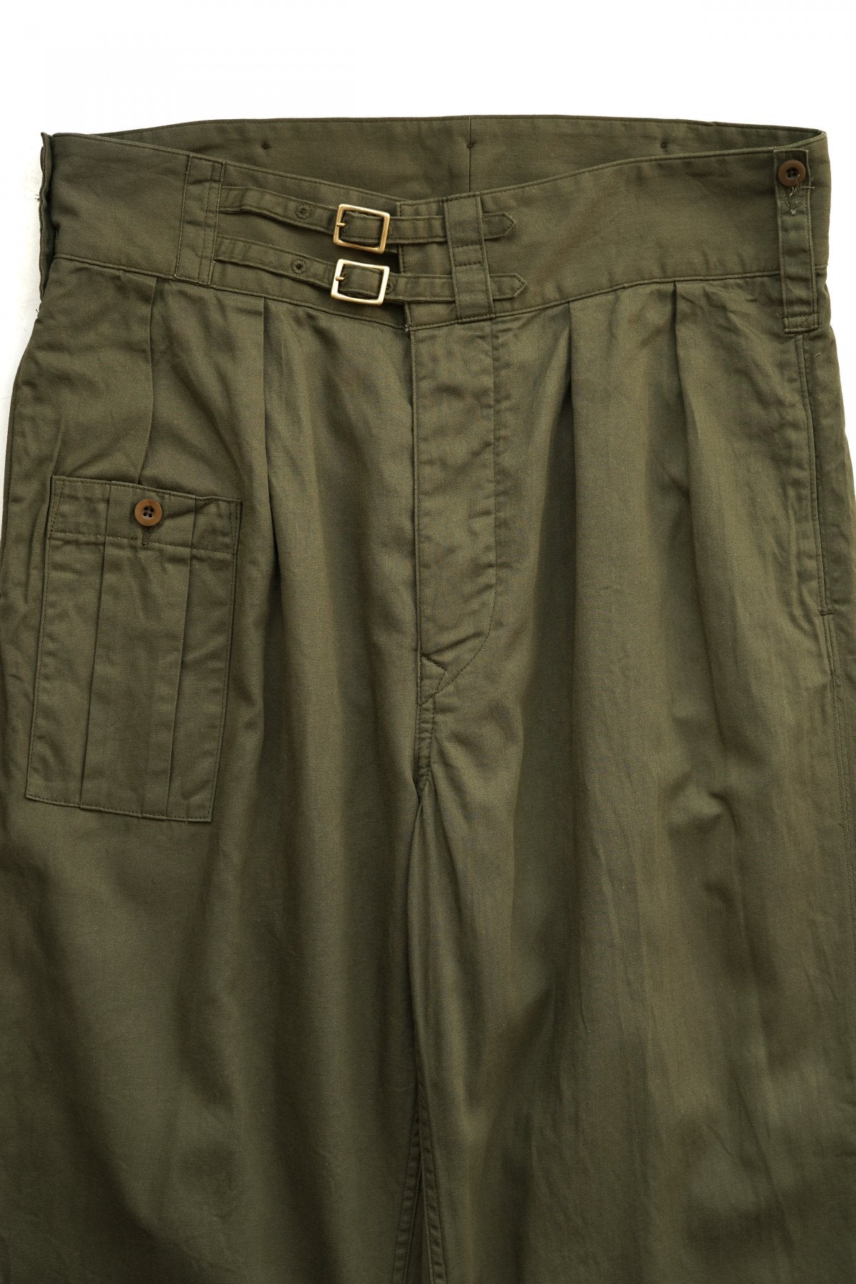 Nigel Cabourn - 40s BRITISH ARMY GURKHA PANT - C/L DENIM - OLIVE