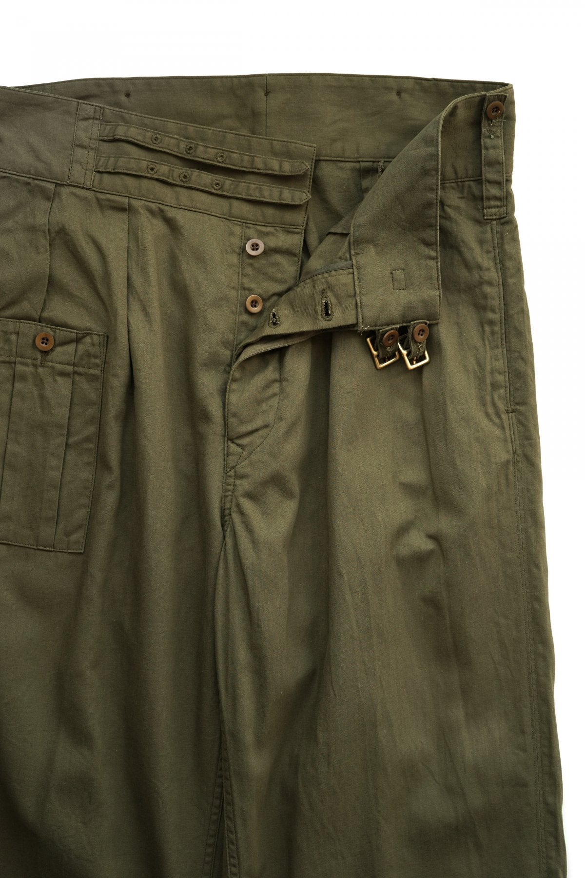 Nigel Cabourn - 40s BRITISH ARMY GURKHA PANT - C/L DENIM - OLIVE