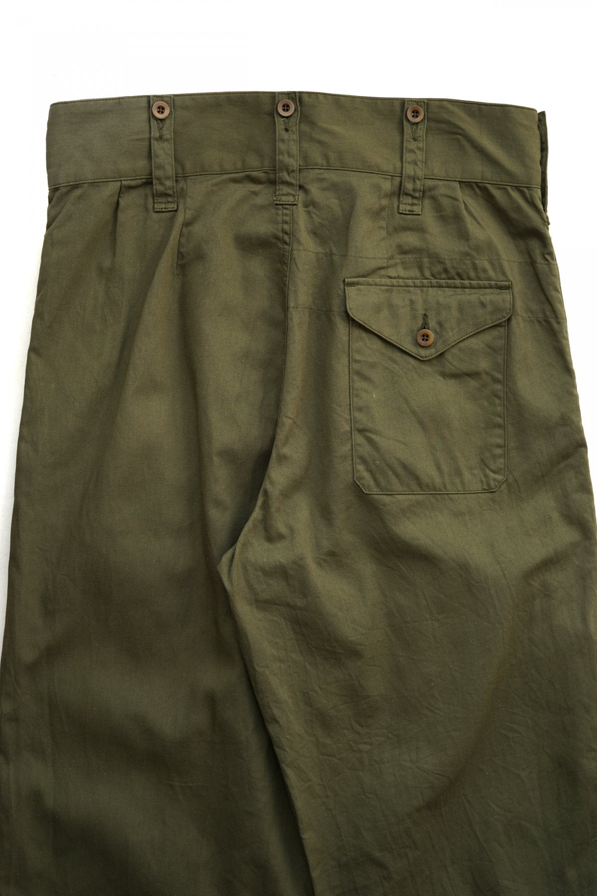 Nigel Cabourn - 40s BRITISH ARMY GURKHA PANT - C/L DENIM - OLIVE