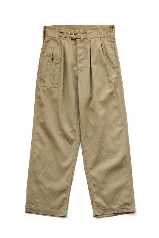 Nigel Cabourn - 40s BRITISH ARMY GURKHA PANT - C/L DENIM - KHAKI