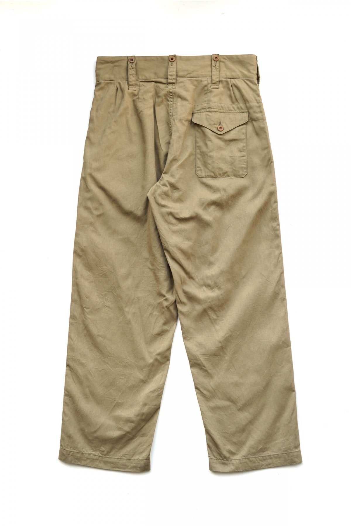 Nigel Cabourn - 40s BRITISH ARMY GURKHA PANT - C/L DENIM - KHAKI