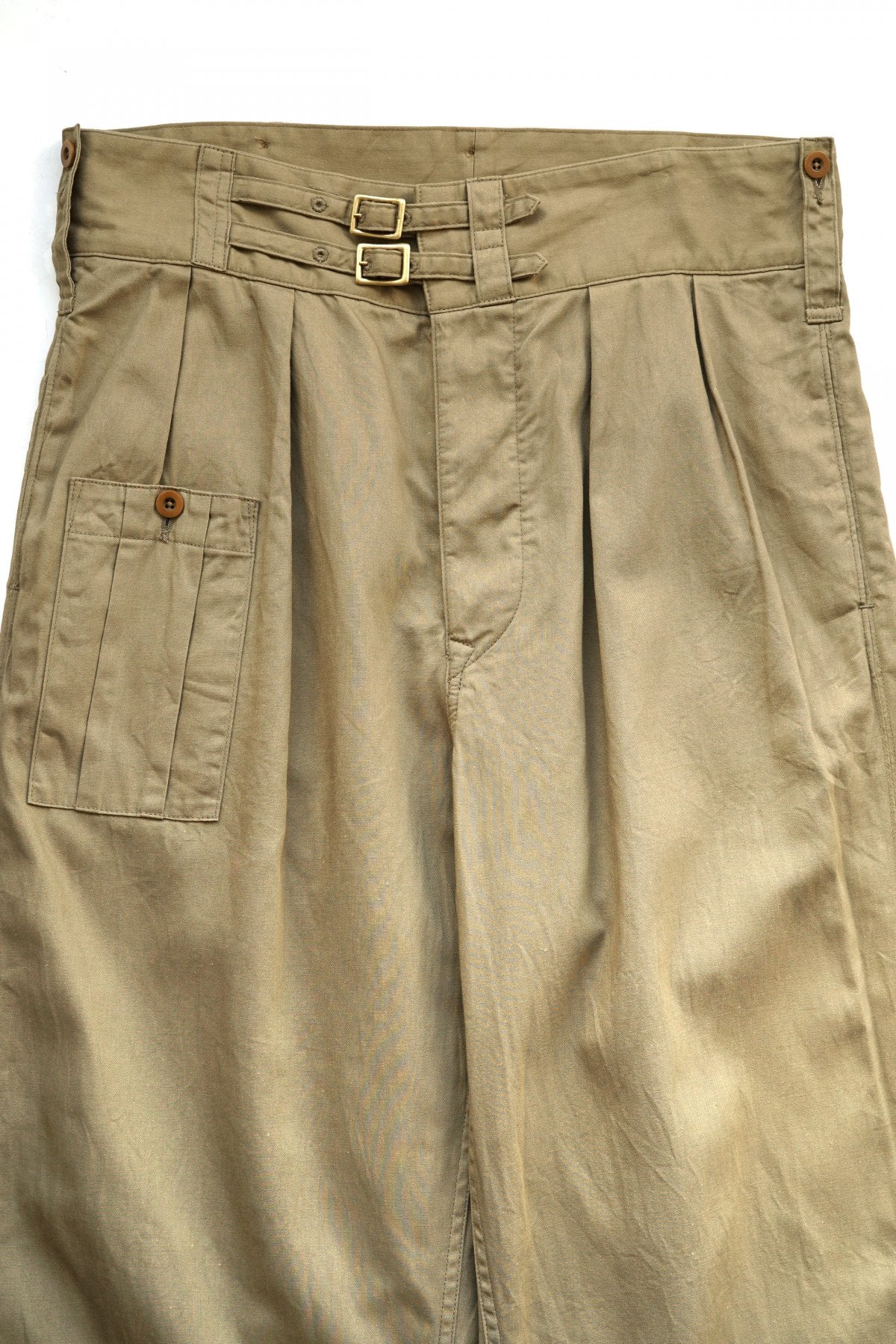 Nigel Cabourn - 40s BRITISH ARMY GURKHA PANT - C/L DENIM - KHAKI